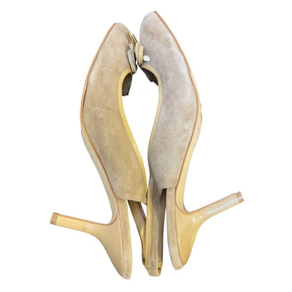 Kate Spade Tan Suede Slingback Heels 8.5 - Picture 7 of 8